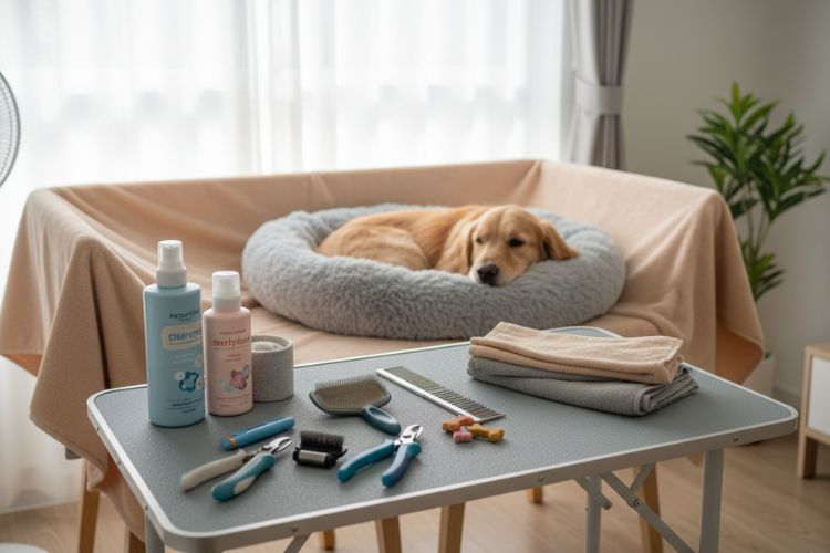 Set Up a Quiet Grooming Area